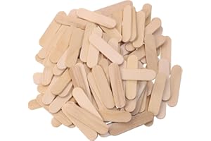 PPhtony Mini Wood Craft Sticks Small Wooden Sticks Bulk for DIY Art Christmas Ornaments Crafting Halloween Home School Painting Projects, 1.6x0.4inch (100)