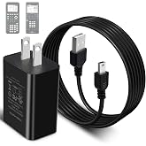 TI 84 Plus CE Charger with Cable: TI-84 Nspire Charging Cable (5ft) | TI84 Graphing Calculator Charge Cord for Texas Instruments C Silver Edition Ti-nspire CX CAS II C TI-83 TI-85 TI-89 Charger