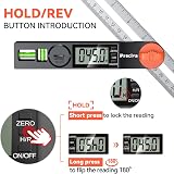 Preciva 8 Inch Digital Sliding Bevel Gauge Angle Finder ABS Handle view 4