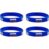 LLBFHH 4 Pcs Russia Russian Country Flag Rubber Bracelets, National Flag Silicone Bracelet, Rubber Wristbands Patriotic Decorations Gift