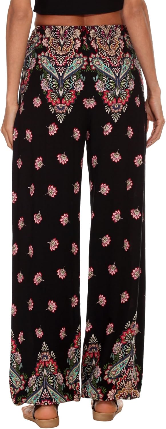 Urban CoCo Women's Floral Print Boho Yoga Pants Harem Pants Jogger Pants: Clothing