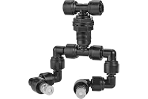 CozyCabin Double Reptile Mister Nozzles, 1/4'' Reptile Misting Spray Nozzle 360 Degree Adjustable Detachable Nozzle - Fine Mist Fogger for Terrarium, Aquarium Rainforest