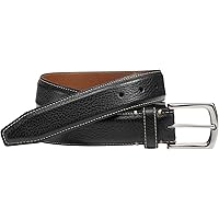 Johnston & Murphy Men's Micro Perf Belt Burgundy 32 at Amazon