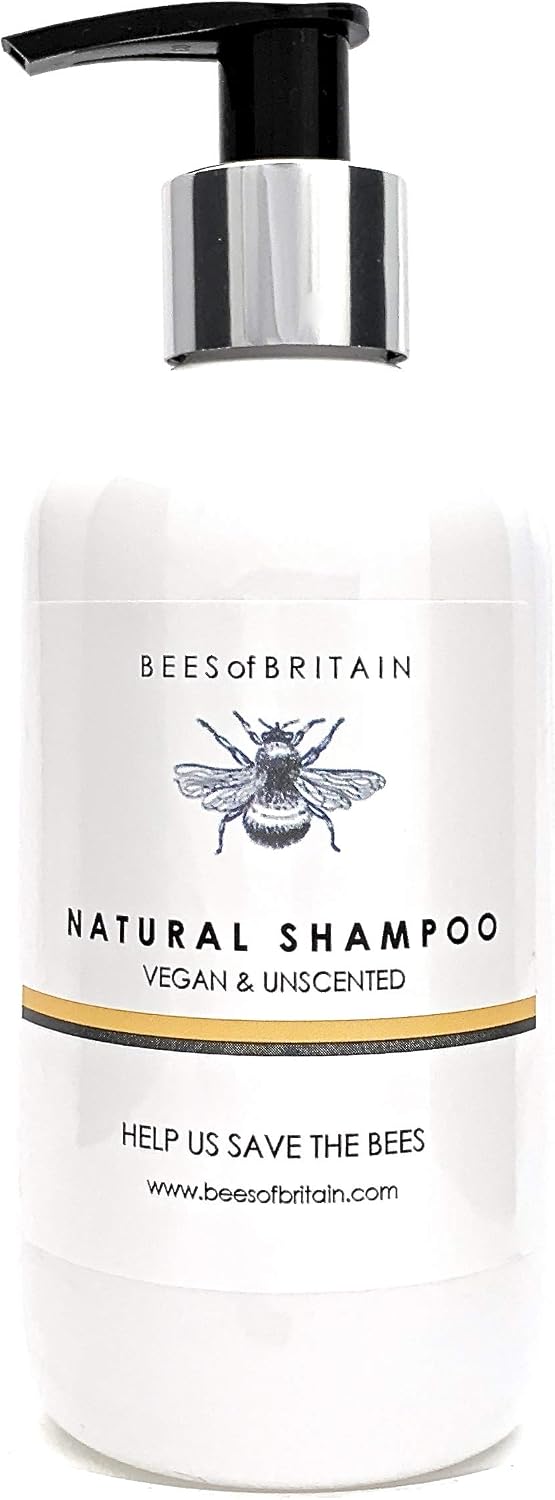 BEES of BRITAIN Unscented Gentle Shampoo, Fragrance-Free & pH 5.5 Balanced, 99% Natural Origin, CG Friendly & Ultra-Sensitive