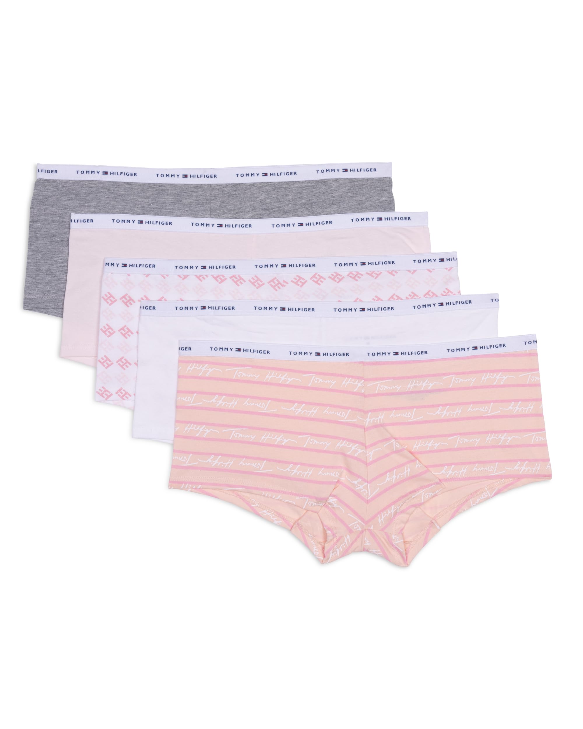 Tommy Hilfiger 5PK Classic Cotton Logo Boyshort | Women’s Panty Pack