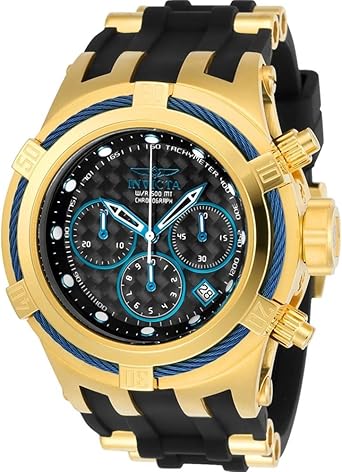 Invicta 52 mm perno híbrida cuarzo cronógrafo carbono fibra ...