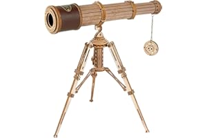 ROKR Rowood Telescope 3D Puzzles for Adults, DIY Wooden Model Building Kit, Christmas Birthday Gift for Kids Teens