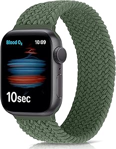 Relting Sport Watch Bands Compatible With Braided Solo Loop Apple Watch Band 38mm 40mm 42mm 44mm,Soft Stretchy Braided Wristband for iWatch Series 6/5/4/3/2/1/SEch Series 6/5/4/3/2/1/SE