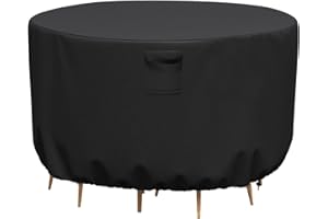 KALINCO Patio Furniture Covers, 600D Heavy Duty Outdoor Furniture Cover, Waterproof Patio Table Cover, Outdoor Sectional Sofa