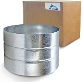 Outside-Fit. 4 Inch Diameter. Round Duct Coupling Sleeve, 4" Long, Galvanized Steel &mdash; HVAC/Dryer Vent Duct Connector.