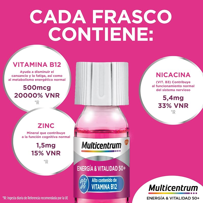 Energy & Vitality 50+, Suplemento Líquido, 30 Frascos