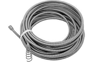 Shuisen 21338 Drain Snake Cable Compatible with Ridgid Auto-Spin Drain Snake, 1/4" x 30' Sewer Cable Replacement for Pro Plum