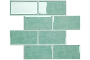 STICKGOO 10-Sheet Subway Tile Peel and Stick Backsplash, Self Adhesive Vinyl Wall Tiles, Stick on Backsplash for Kitchen and Bathroom(Thicker Design)