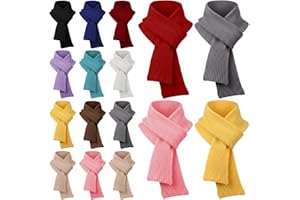 Croloose 16/24 Pcs Kids Warm Winter Scarf Bulk Knit Children Soft Neck Warmer Wrap Outdoor for Toddlers Boys Girls 5-10 Year