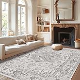 TTRWIN 5x7 Area Rugs, Non-Slip Machine Washable Large Rug, Low Pile, Pet & Child Friendly, Stain Resistant Vintage Home Decor
