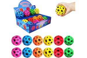 ZHEBAG Bouncy Ball, Colorful Big Super Bouncy Astro Balls, Extreme High Bouncing Balls for Kids,Fun Kids Lightweight Foam Jump Balls for Outside, Improve Hand Eye Coordination Ability (12 Pack)