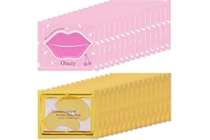 EAKROO 30 Pairs Lip Mask & Eye Mask, 24K Gold Crystal Gel Collagen Eye Patches for Puffy Eyes, Chapstick Bulk, Bachelorette Party Accessories, Hangover Kit, Bulk Gifts, Party Favors Adults, Cheer Gifts