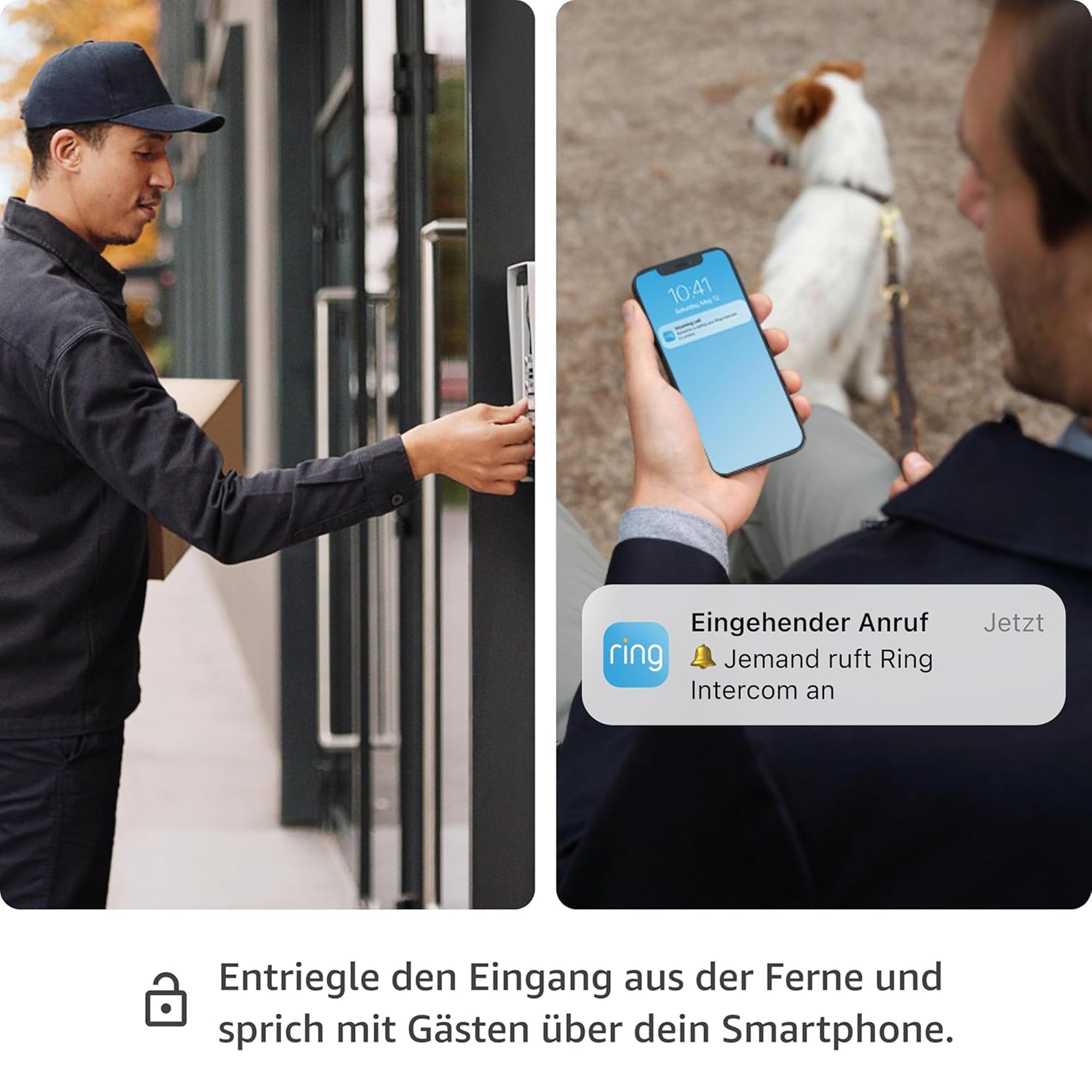 Ring Intercom Audio + Ring Innenkamera 2K von Amazon | Fernentriegelung, automatische Freigabe für Amazon-Lieferungen, Selbstinstallation (kompatible Gegensprechanlage erforderlich) 3