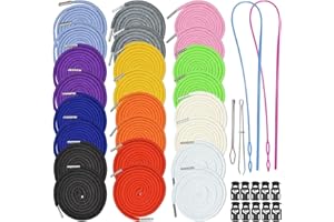 24Pcs 12 Colors Drawstring Replacement Drawstring Cords Clothing Drawstring Hoodies Drawstring with 4Pcs Drawstring Threaders