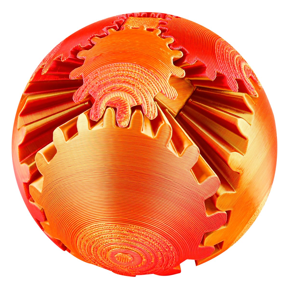 Thyonta 3D Printed Gear Ball - Sensory Spin Ball Effective Decompression Cyberpunk Laser Portable Stress Relief Hand Spinners for Office Adults Kids