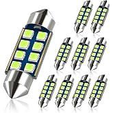 DODOFUN Ice Blue 36MM Festoon 6418 LED Map Dome Bulb Car Interior Light | DE3423 DE3425 Super Bright Also for Car Exterior License Plate Trunk Cargo Door Courtesy Light Canbus Error Free 10-Pack
