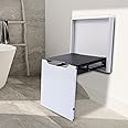 Wall-Mounted Folding Chair Shoe-Changing Stool Invisible Shoe-Changing Stool Wall Seat Saving Space Foldable Wall-Mounted Stool with Support Legs for Home Doorways (Material: Aluminum Alloy)