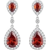 SELOVO Party Prom Teardrop Earring Cubic Zirconia Dangle Drop Earrings for Women