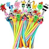 SANNIX 50 Pieces Cartoon Cute Pens Gel Black Ink Pens Bulk Assorted Novelty Kawaii Writing Pen for Kids Students Gift School Office Home Supplies Present