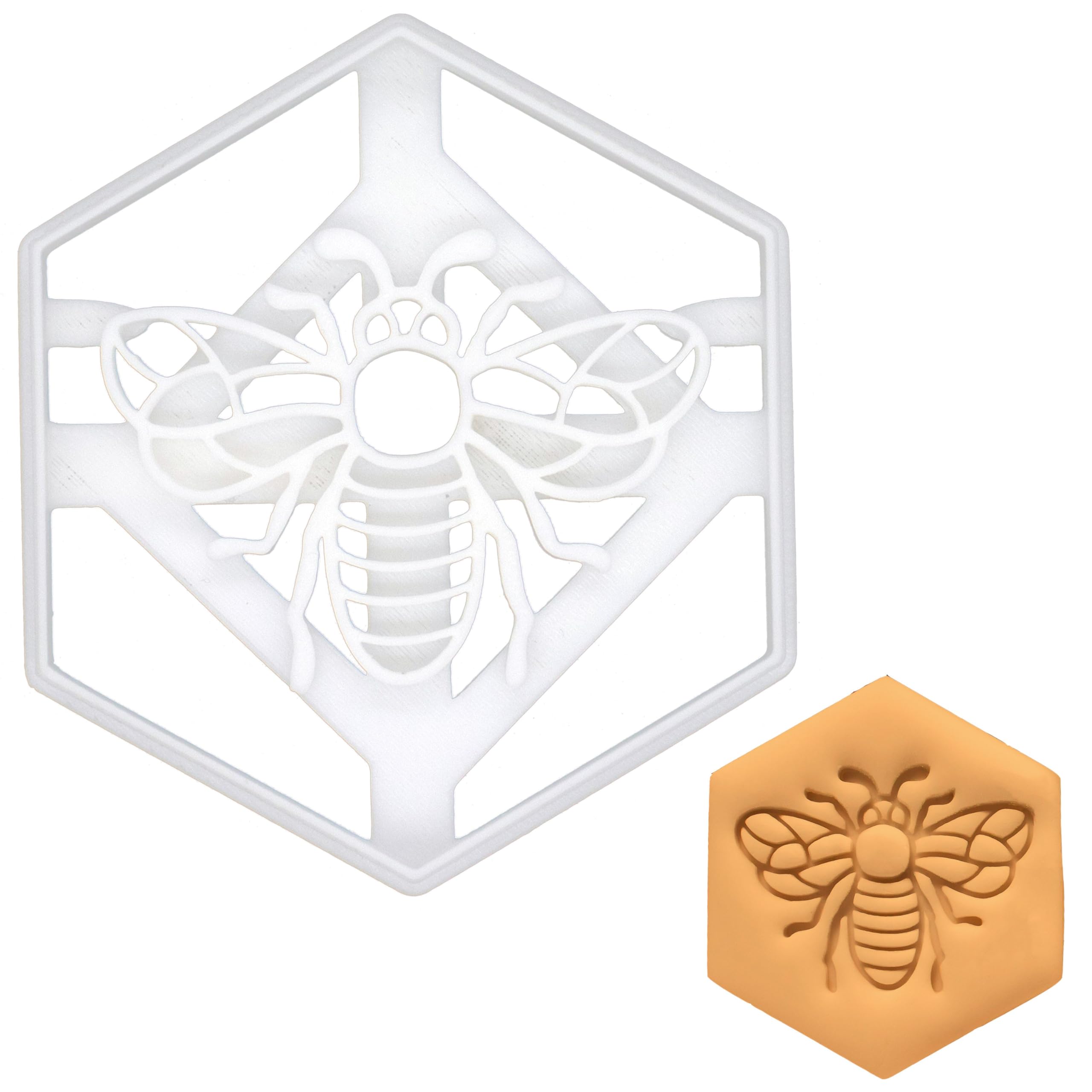 BAKERLOGY Realistic Bee Cookie Cutter - Detailed Biscuit Cutter Design for Baking and Crafts, Ideal on Fondant, Dough, Clay