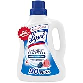 Lysol Laundry Sanitizer Liquid, Detergent Additive, Crisp Linen, 90oz | Lysol Sanitizing Laundry Detergent Additive, Deodorizer, Color Safe Bleach Alternative, Laundry Supplies