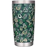 bstedyas Christmas Vacation Movie Tumbler, 20 oz Stainless Steel, Snowman Holiday Coffee Mug (Green)
