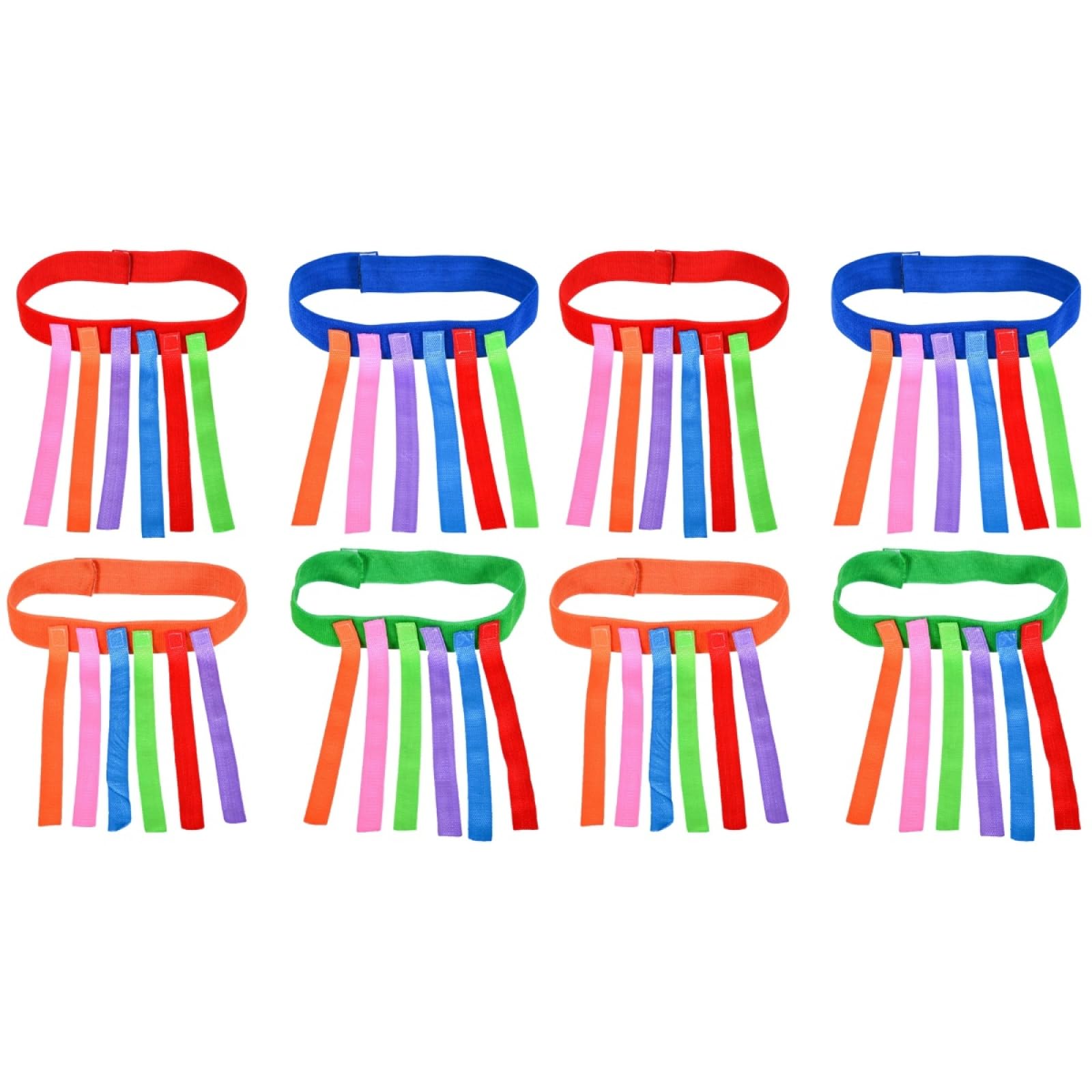 Vaguelly Kid Tail Catch Toy Belts Set 8 Pcs Outdoor Game Props for Boys and Girls with Durable Oxford Material for Backyard Play and Family Interaction