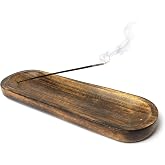Bless-International Traditional-Handmade-Tray-Burner Wooden-Trat-Incense-Stick-Holder Ash-Catcher-Stand for-Aromatherapy-Meditation-Yoga 11x4x1.22 Inches (Wooden Tray)