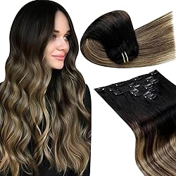 LaaVoo Clip in Hair Extensions Real Human Hair