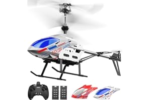 DEERC DE28 RC Helicopters,3.5 CH Remote Control Helicopter W/Extra Shell,LED Light,2.4Ghz Flying Toy W/Speed Adjustment,Altit