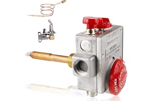 WAIROOL 110-326 Water Heater Gas Valve，Natural Gas Water Heater Thermostat with 1-3/8" Shank,3-1/2" W.C.