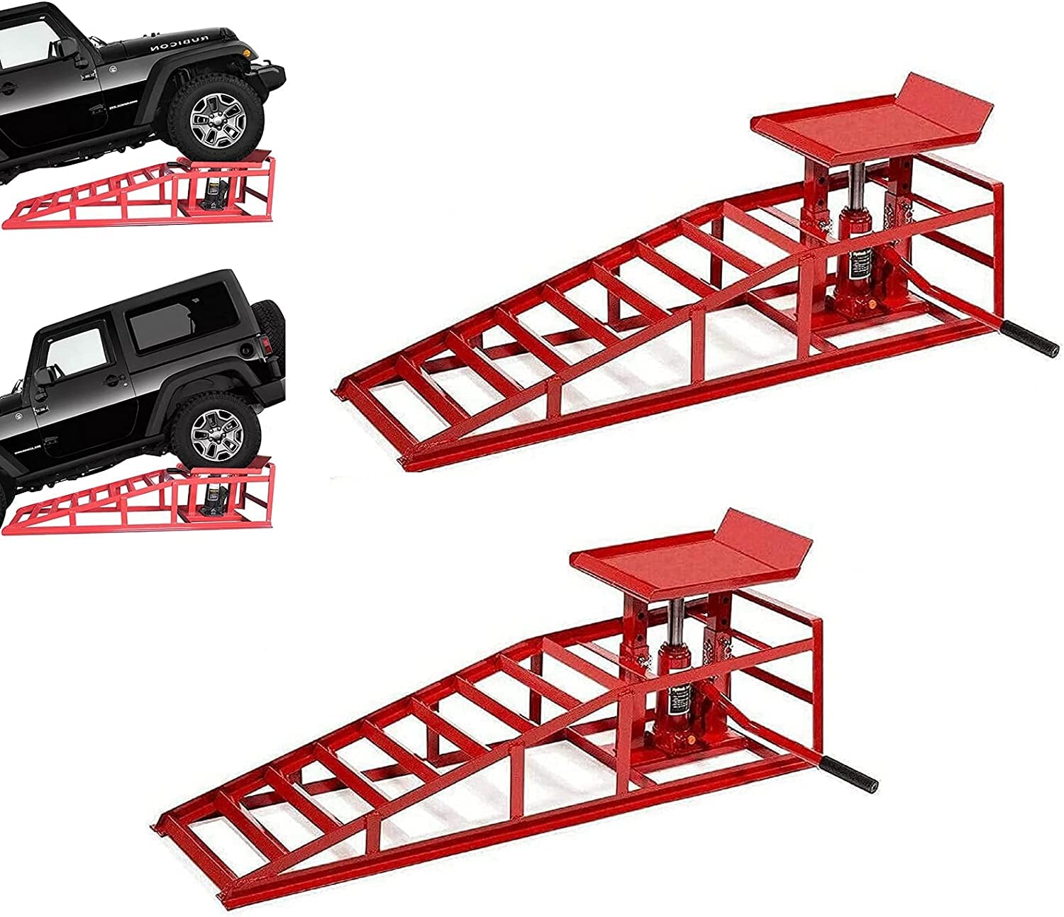 Red Car Ramp Mua BLVD-LPF OBEY YOUR LUXURY 2 Pack Hydraulic Car Ramps 10000lbs 5T ...