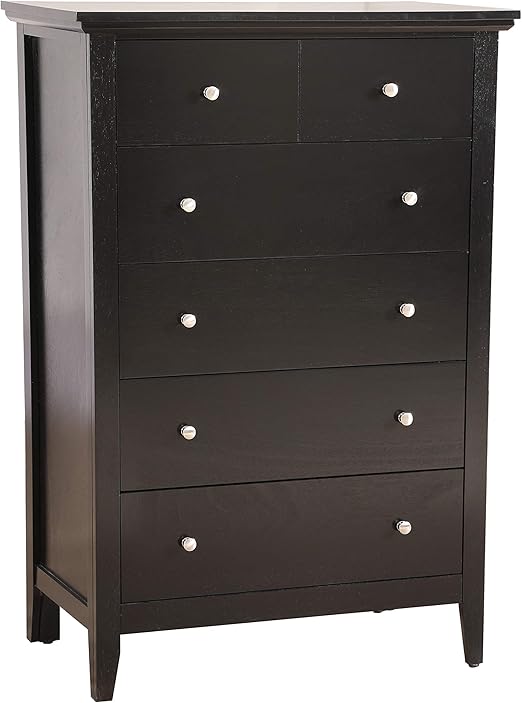 Amazon Com Glory Furniture 5 Drawer Chest Black Kitchen Dining