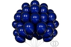 PATICOOL 100 Pack 12 inch Navy Blue Latex Balloons - Round Dark Blue Balloons for Birthday Party, Graduation, Wedding, Anniversary, Baby Shower Decorations