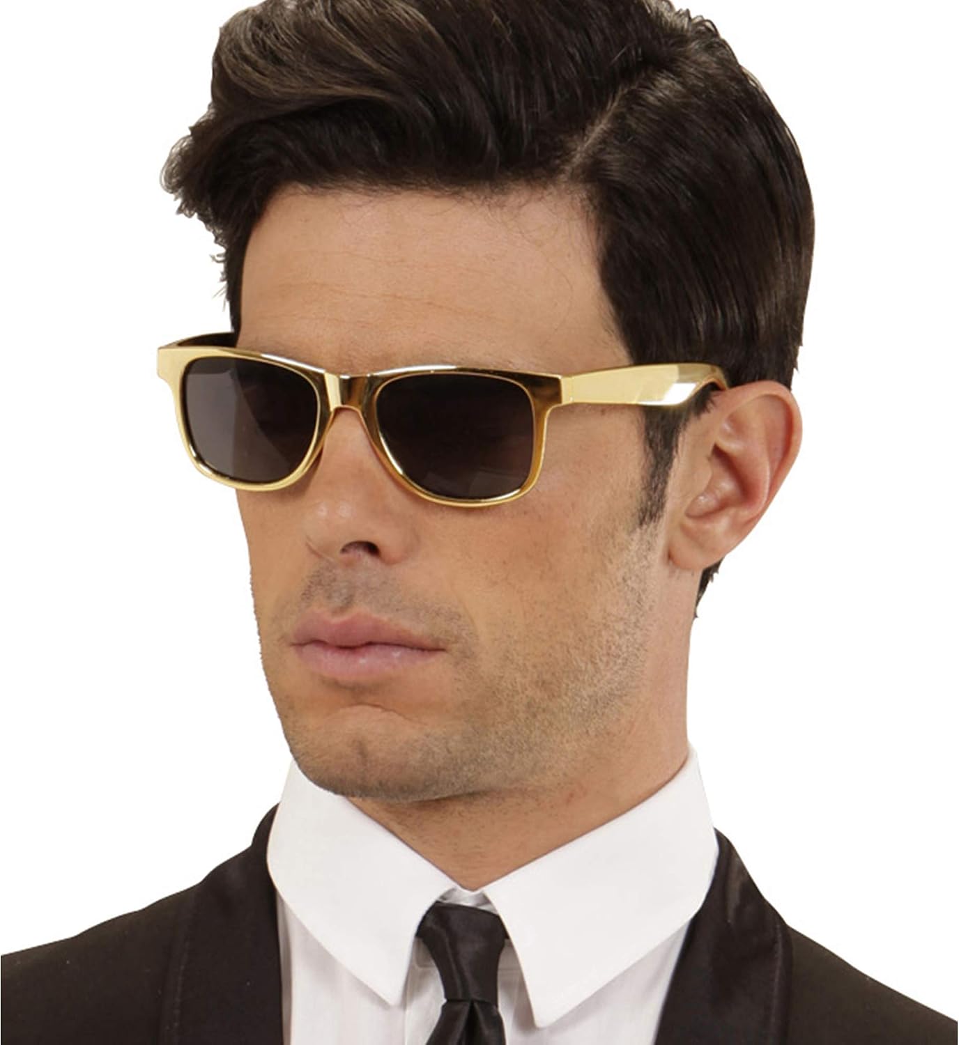 Widmann 01106 - Metallic Effect Glasses, Unisex Adult, Fashion, Disco, Pimps, Carnival, Theme Parties, Gold Color - Image 4