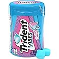 Trident Vibes Cotton Candy Sugar Free Chewing Gum, 40 Piece Bottle