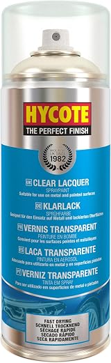 Hycote Double Acrylic Spray Paint Clear Lacquer 400 ml Pack of 6 view 2