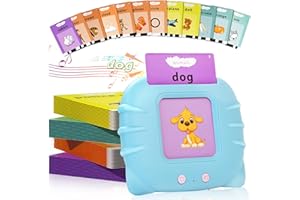 Talking Flash Cards with 224 Sight Words - GKTZ Pocket Speech for Toddlers, Speech Therapy Autism Sensory Toys, Learning Educational Montessori Gifts for 2 3 4 5 Years Old Girls Boys