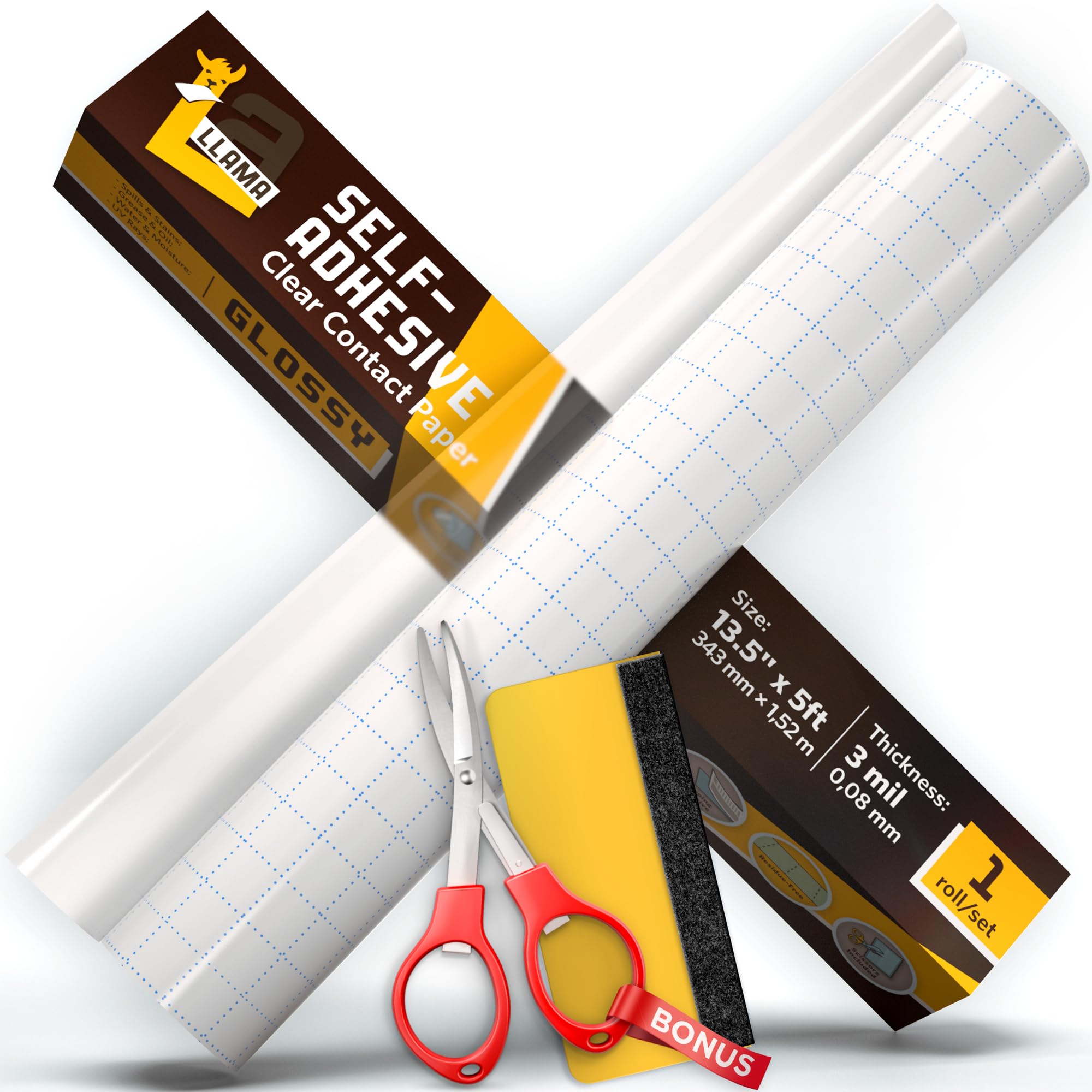 Photo 1 of Clear Contact Paper 13.5 x 5ft Multipurpose Self Adhesive Roll Peel and Stick