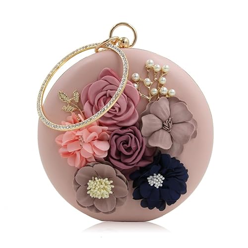 PARADOX (LABEL) Womens Flower Clutche (Rose Gold, KK17RGLD)