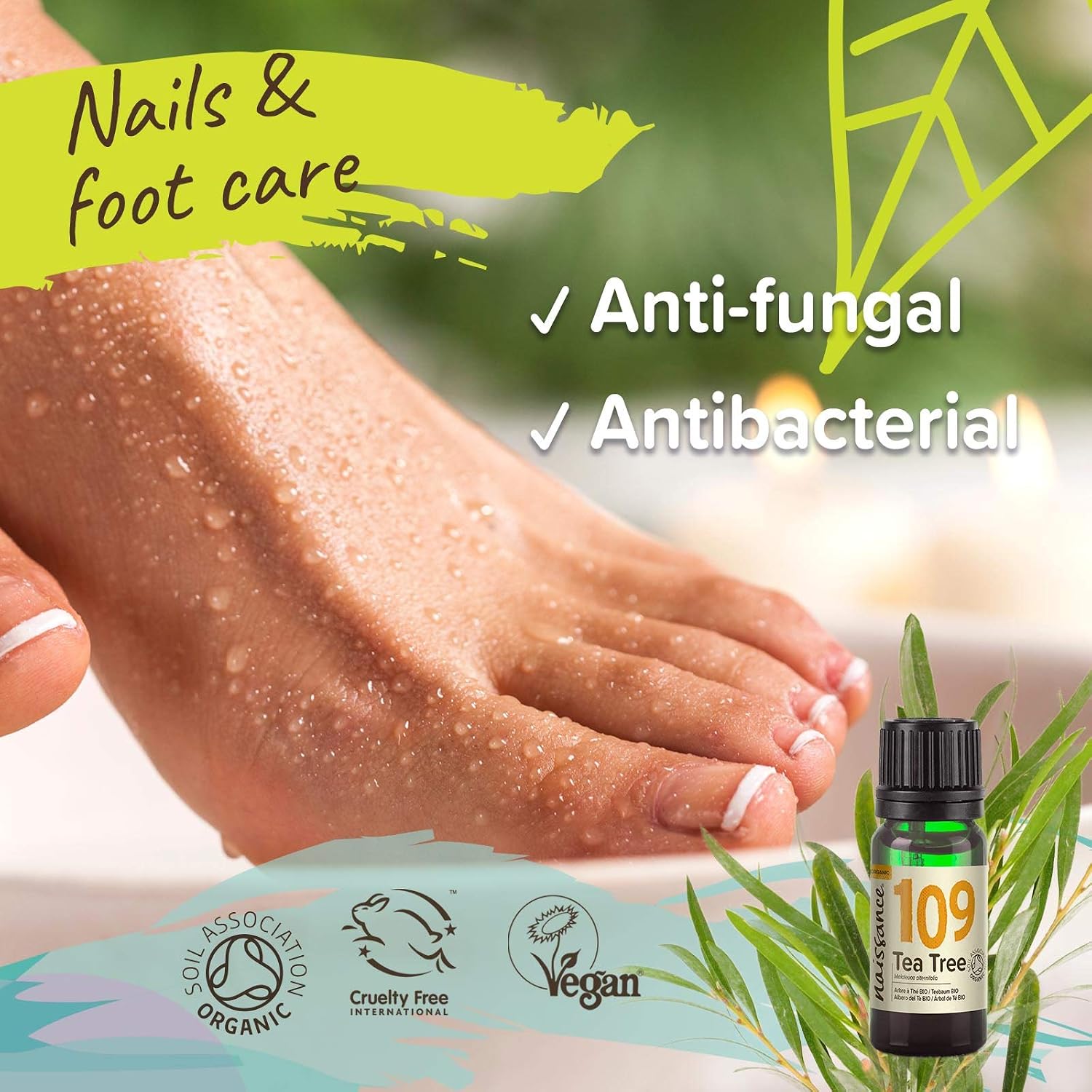 Naissance Organic Tea Tree Essential Oil (No. 109) 10ml, Pure, Natural, Certified Organic, Cruelty Free, Vegan & Undiluted - Image 3