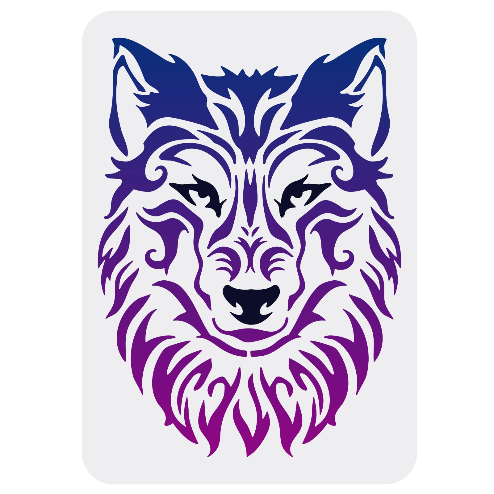 FINGERINSPIRE Wolf Stencil 21x29.7cm Large Drawing Stencil Wolf Head Template Reusable Plastic PET Drawing Template for Painting Crafts Wall Floor Tile Wood Decor