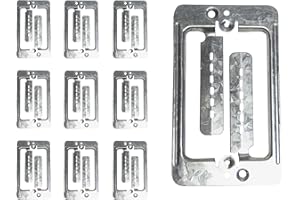 BestMounts - 10 Pack Low Voltage Mounting Brackets 1 Gang Multipurpose Pre Galvanized Steel - Drywall Outlet Cable Wall Plate