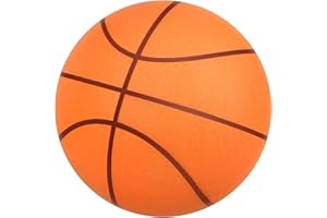 Moiuhtu Silent Basketball, Silent Basketball Dribbling Indoor| Size 7 (29.5") 2025 Upgraded Indoor Silent Dribbling Basketball, Foam Training Ball, Silent Bouncing Basketball, Noiseless (Orange)