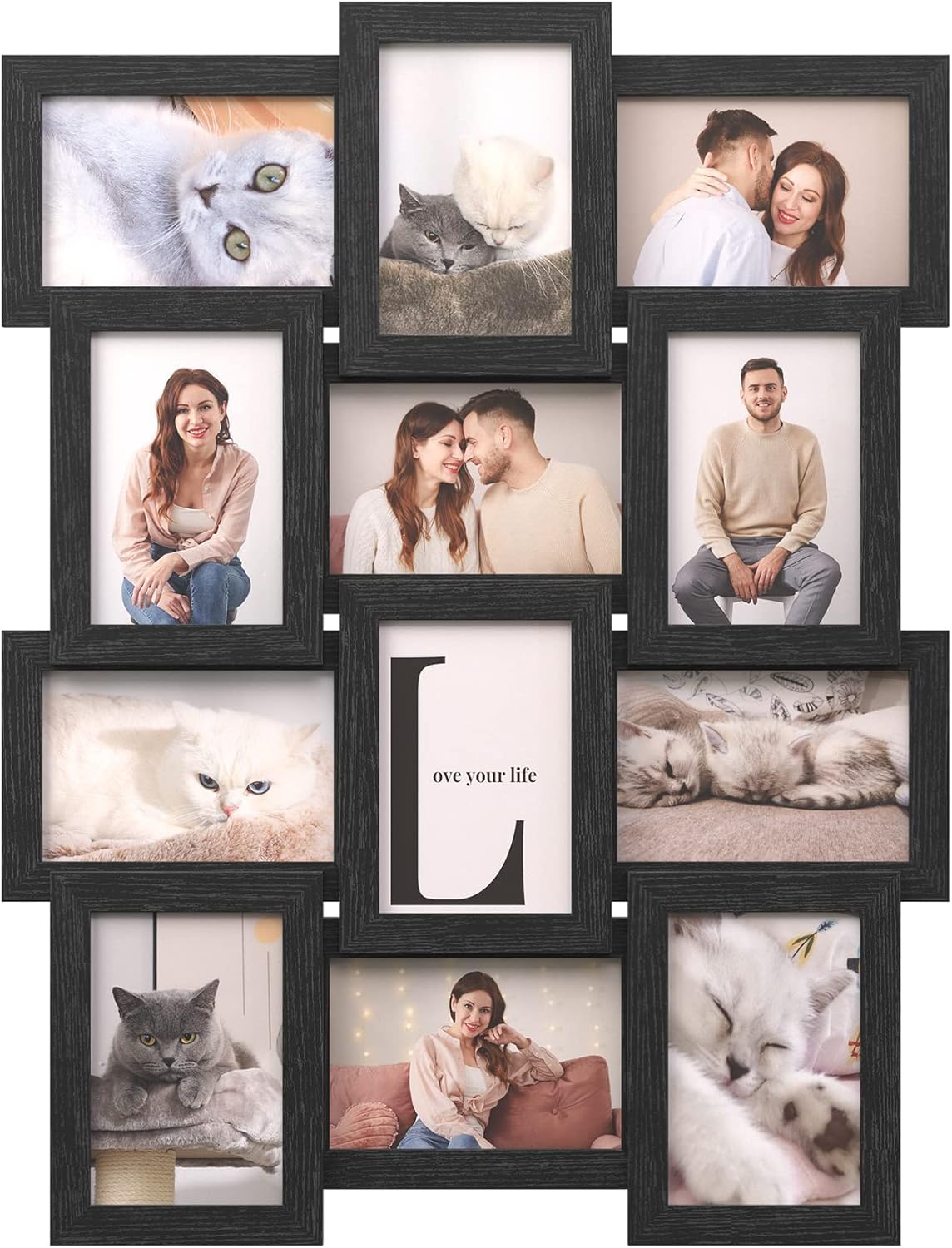 Photo Albums, Frames & Accessories - SONGMICS Collage Picture Frames, 4x6 for Wall Decor Set of 12, Multi Family Photo for Gallery Decor, Hanging Display, Assembly Required, Black